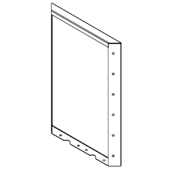 Jardinieră din oțel - Panou - 60 x 40 cm - RAL9010 mat (alb)
