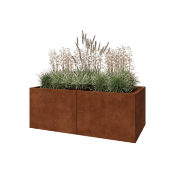 Jardinieră XXL din oțel corten - Dreptunghiular - 160 x 80 x 60 cm - Fără placă de bază