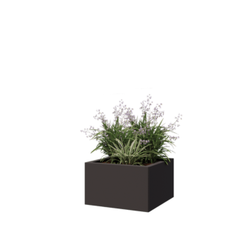 Jardinieră din oțel - Pătrat - 50 x 50 x 30 cm - RAL7016 mat (gri antracit) - Fără placă de bază