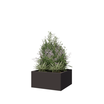 Jardinieră din oțel - Pătrat - 60 x 60 x 30 cm - Altă culoare RAL - Fără placă de bază