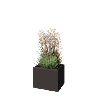 Jardinieră din oțel - Dreptunghiular - 40 x 30 x 30 cm - Altă culoare RAL - Fără placă de bază