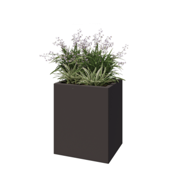 Jardinieră din oțel - Dreptunghiular - 50 x 40 x 60 cm - Altă culoare RAL - Fără placă de bază