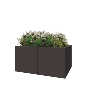 Jardinieră XXL din oțel - Dreptunghiular - 160 x 120 x 80 cm - RAL7016 mat (gri antracit) - Fără placă de bază