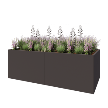 Jardinieră XXL din oțel - Dreptunghiular - 240 x 100 x 80 cm - Altă culoare RAL - Fără placă de bază