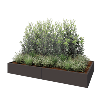 Jardinieră XXL din oțel - Dreptunghiular - 240 x 120 x 30 cm - Altă culoare RAL - Fără placă de bază