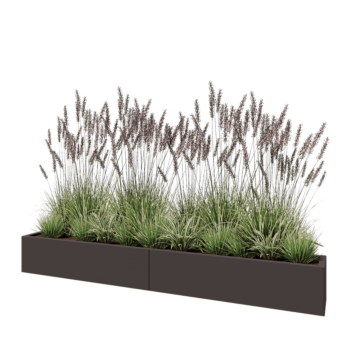 Jardinieră XXL din oțel - Dreptunghiular - 240 x 30 x 30 cm - RAL7016 mat (gri antracit) - Cu placă de bază