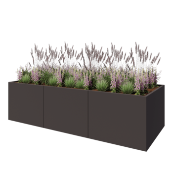 Jardinieră XXL din oțel - Dreptunghiular - 300 x 120 x 80 cm - Altă culoare RAL - Fără placă de bază