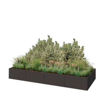 Jardinieră XXL din oțel - Dreptunghiular - 320 x 120 x 40 cm - Altă culoare RAL - Fără placă de bază