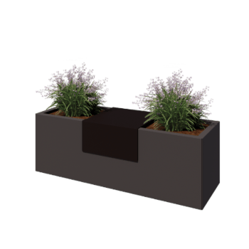 Jardinieră din oțelplateau - 40 x 41 x 20 cm - Bronze