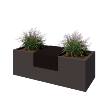 Jardinieră din oțelplateau - 40 x 51 x 20 cm - Bronze