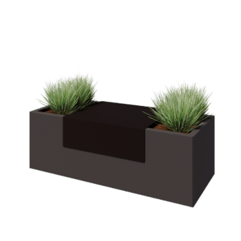 Jardinieră din oțelplateau - 60 x 51 x 20 cm - Bronze