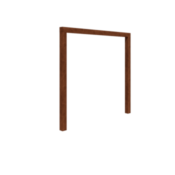 Pergolă din oțel corten - Drept - 250 x 230 cm - Fără bază de beton