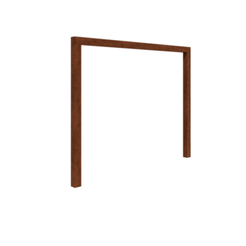 Pergolă din oțel corten - Drept - 300 x 230 cm - Fără bază de beton