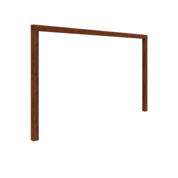 Pergolă din oțel corten - Drept - 400 x 230 cm - Fără bază de beton