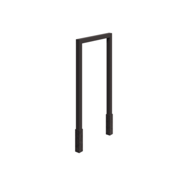 Pergolă din oțel - Drept - 150 x 230 cm - RAL7016 mat (gri antracit) - Cu bază de beton