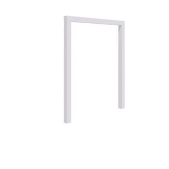 Pergolă din oțel - Drept - 200 x 230 cm - RAL9010 mat (alb) - Fără bază de beton