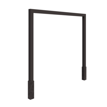 Pergolă din oțel - Drept - 300 x 230 cm - Altă culoare RAL - Cu bază de beton