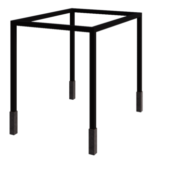 Pergolă din oțel - Dreptunghiular - 324 x 250 x 230 cm - RAL9005 mat (negru) - Cu bază de beton