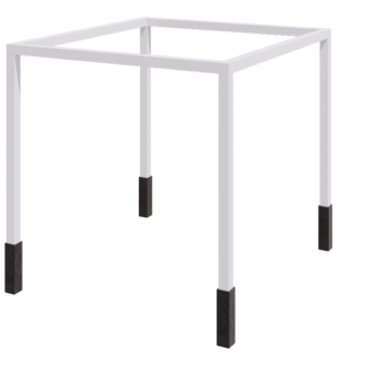 Pergolă din oțel - Pătrat - 324 x 300 x 230 cm - RAL9010 mat (alb) - Cu bază de beton