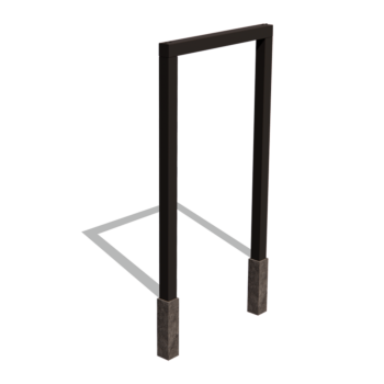 Pergolă din oțel - Drept - 150 x 230 cm - RAL9010 mat (alb) - Fără bază de beton