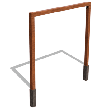 Pergolă din oțel corten formă dreaptă 300 cm