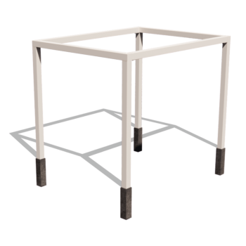 Pergolă din oțel - Dreptunghiular - 324 x 250 x 230 cm - RAL9005 mat (negru) - Cu bază de beton