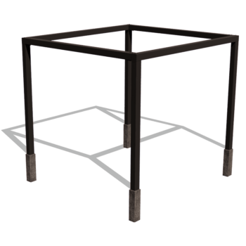 Pergolă din oțel acoperit cu pulbere configurație pătrat 324 x 300 cm