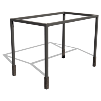Pergolă din oțel - Pătrat - 424 x 250 x 230 cm - Altă culoare RAL - Cu bază de beton