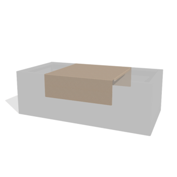 Platformă pentru jardinieră din oțel acoperit cu pulbere 60 x 61 x 20 cm