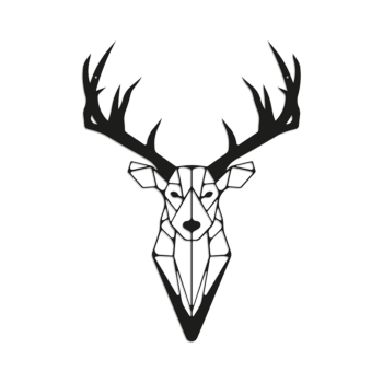 Decoratiuni perete din metal - Ren Large - 100 x 72,4 cm