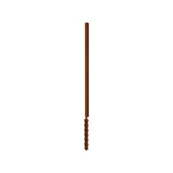 Gardă din oțel corten H stolp intermediar cu pin de pământ 190 x 6 x 6 cm