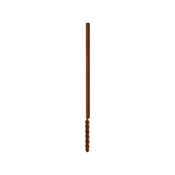 Gardă din oțel corten H stolp final cu pin de pământ 190 x 6 x 6 cm