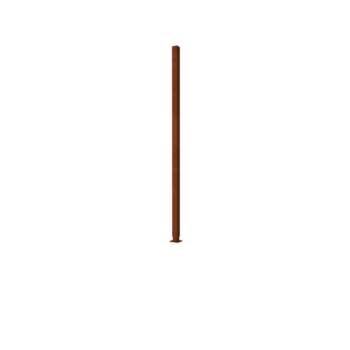 Gardă din oțel corten H stolp intermediar cu plăcuță de bază 190 x 6 x 6 cm