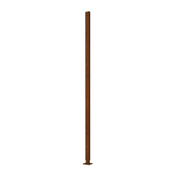 Stâlp de suport din oțel corten formă dreaptă bază plată cu 190 x 6 x 3 cm