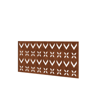 Gardă din oțel corten H panou V 120 x 63,3 cm