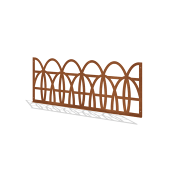 Gard decorativ de grădină din oțel corten T 149 x 60 cm