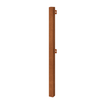 Gard decorativ de grădină din oțel corten stolp final