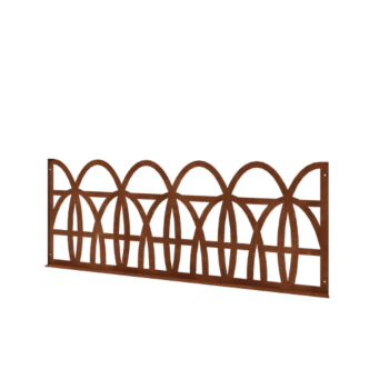 Gard decorativ de grădină din oțel corten T 149 x 60 cm