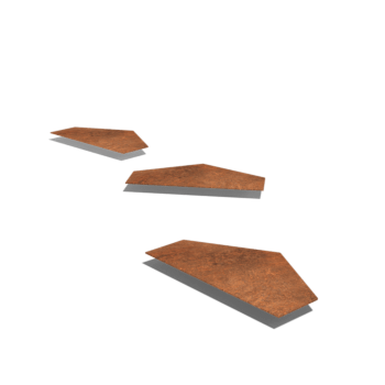 Piatră de cărare din oțel corten Hexagon HV 50