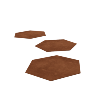 Piatră de cărare din oțel corten Hexagon 50