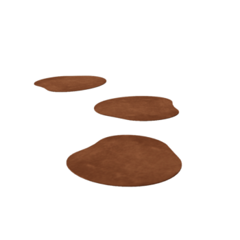 Piatră de cărare din oțel corten Organică  40 x 40 cm