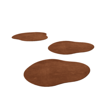 Pas japonez din oțel corten - Organic - 50 x 50 cm