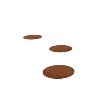 Piatră de cărare din oțel corten Formă rotundă 25