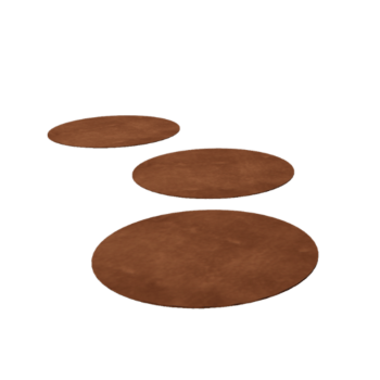 Piatră de cărare din oțel corten Formă rotundă 50