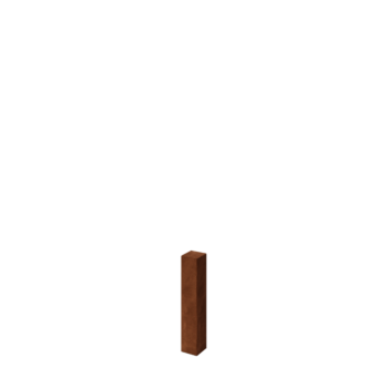 Stâlp pentru gard din oțel corten 60 cm