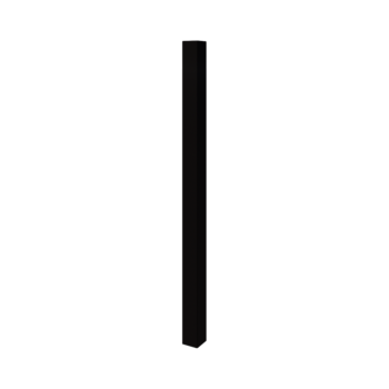 Stâlp decorativ din oțel - 12 x 12 x 200 cm - RAL9005 mat (negru)