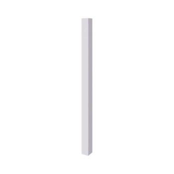 Stâlp decorativ din oțel - 12 x 12 x 200 cm - RAL9010 mat (alb)