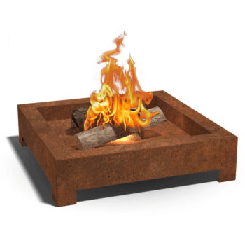 vatră de foc cu vas Oțel Corten Detroit (pătrat) (În limita stocului disponibil!)