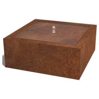 Fântână din oțel corten 100 x 100 x 40 cm