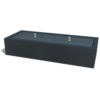 Fântână din aluminiu - Lyra - 200 x 80 x 40 cm - Altă culoare RAL - Cu iluminare LED